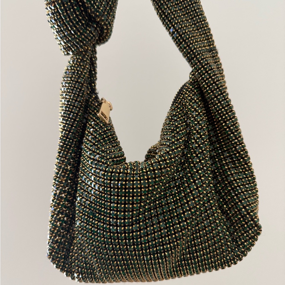 Green and Gold Crystal Bag